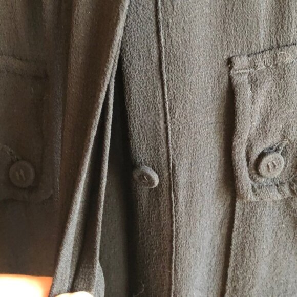 Aritzia Wilfred 100 Percent Silk Sheer Long Sleeve Top Black Extra Small - Picture 5 of 10